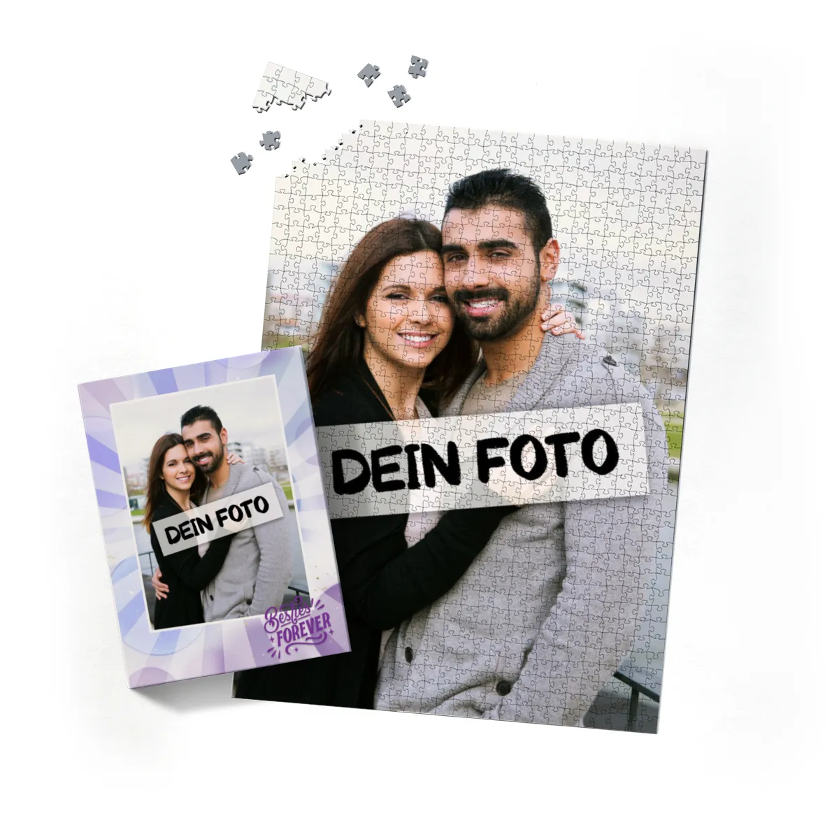 Fotopuzzle 500 Teile personalisiert für Erwachsene - Schachtel Besties