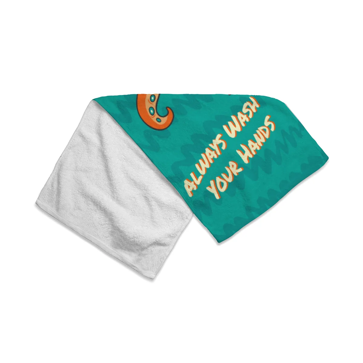 Duschtuch mit Namen personalisierbar - personalisiertes Namens-Duschtuch mit Wunschtext - Krake Always