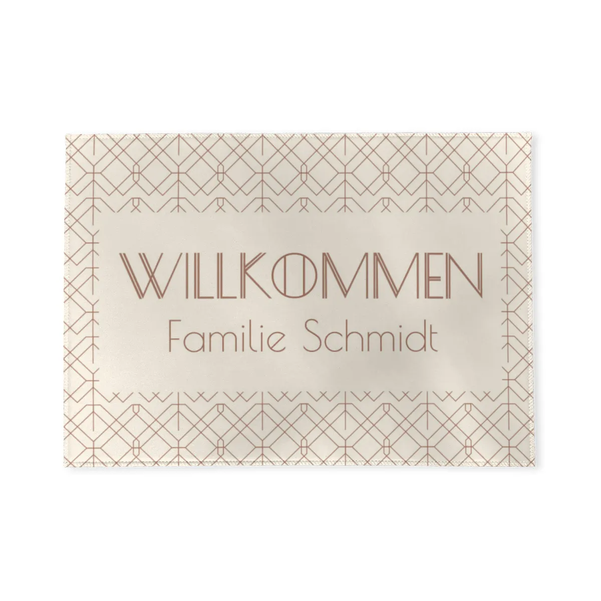 Fußmatte personalisiert Vintage Chic - Geschenkidee für Familie, Paare, zum Einzug - Türvorleger mit Namen bedruckt Vintage Chic 70 x 50 cm