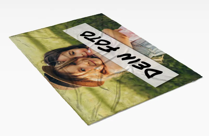 Personalisierte Kuscheldecke mit Foto - personalisierte Fotodecke - Kuscheldecke mit Ihrem Bild - Fotodecke selbst gestalten - Decke Querformat 200 x 140 cm 1 Foto Design 200 x 140 cm