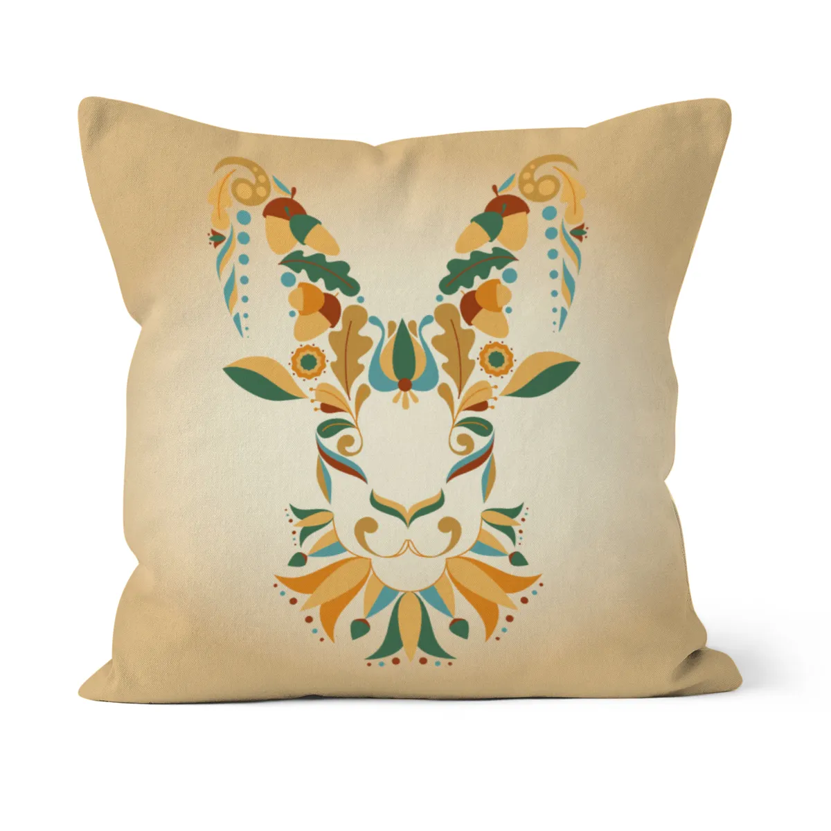 Samtkissen Zodiac Art – Löwe floral