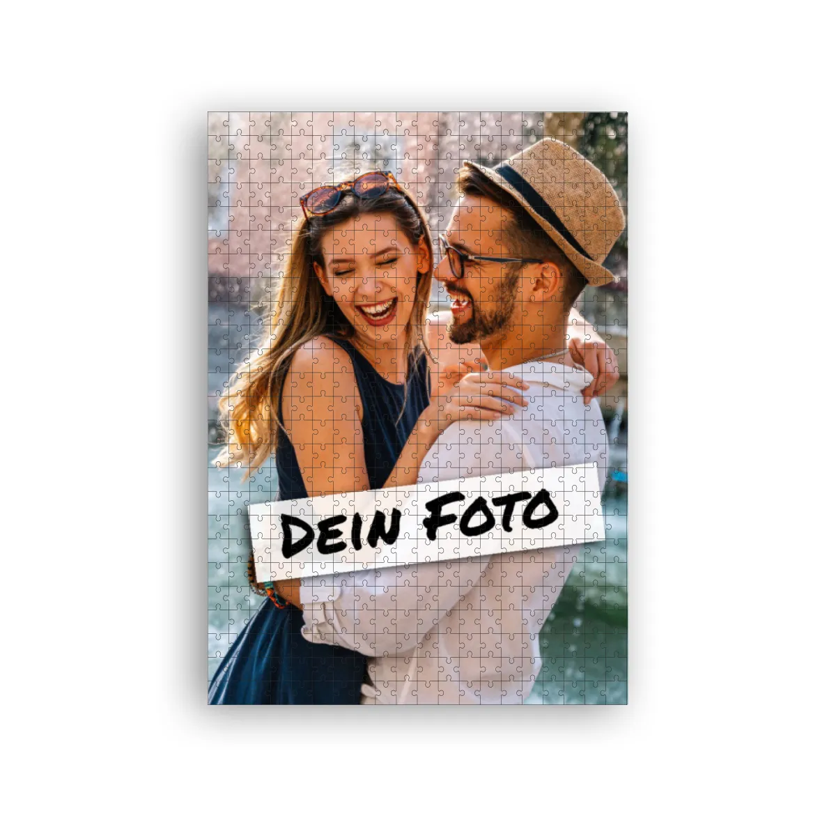 Fotopuzzle mit eigenem Bild - Puzzle selbst gestalten 1000 Teile - Schachtel Farbverlauf - mit Foto personalisiert - Geschenk Valentin, Geburtstag