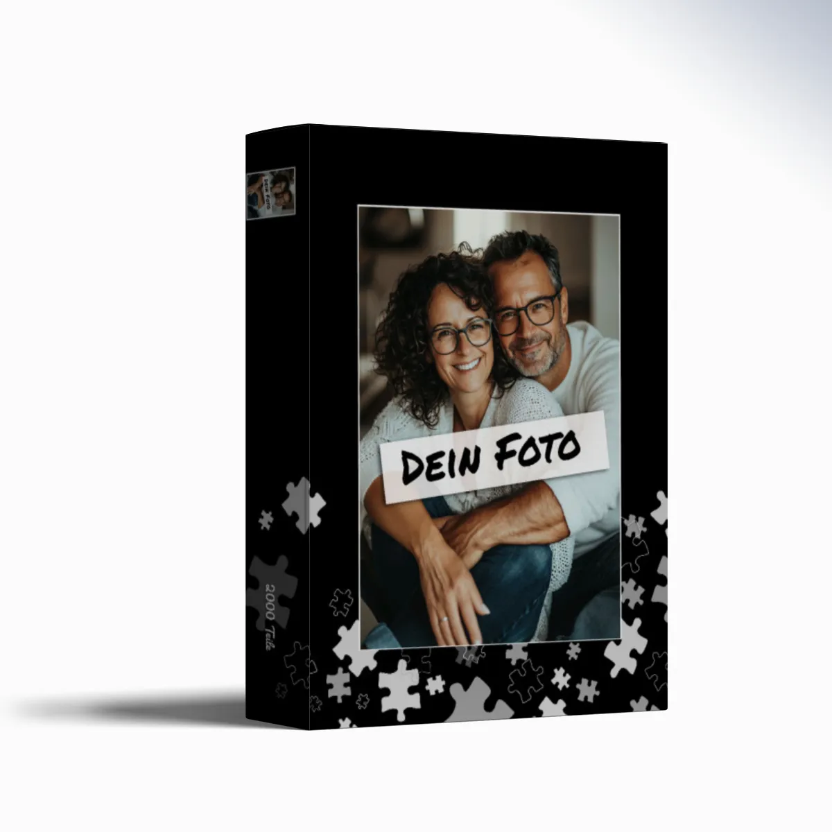 Fotopuzzle mit eigenem Bild - Puzzle selbst gestalten 1000 Teile Quer - Schachtel Puzzleteile schwarz - mit Foto personalisiert - Geschenk Geburtstag