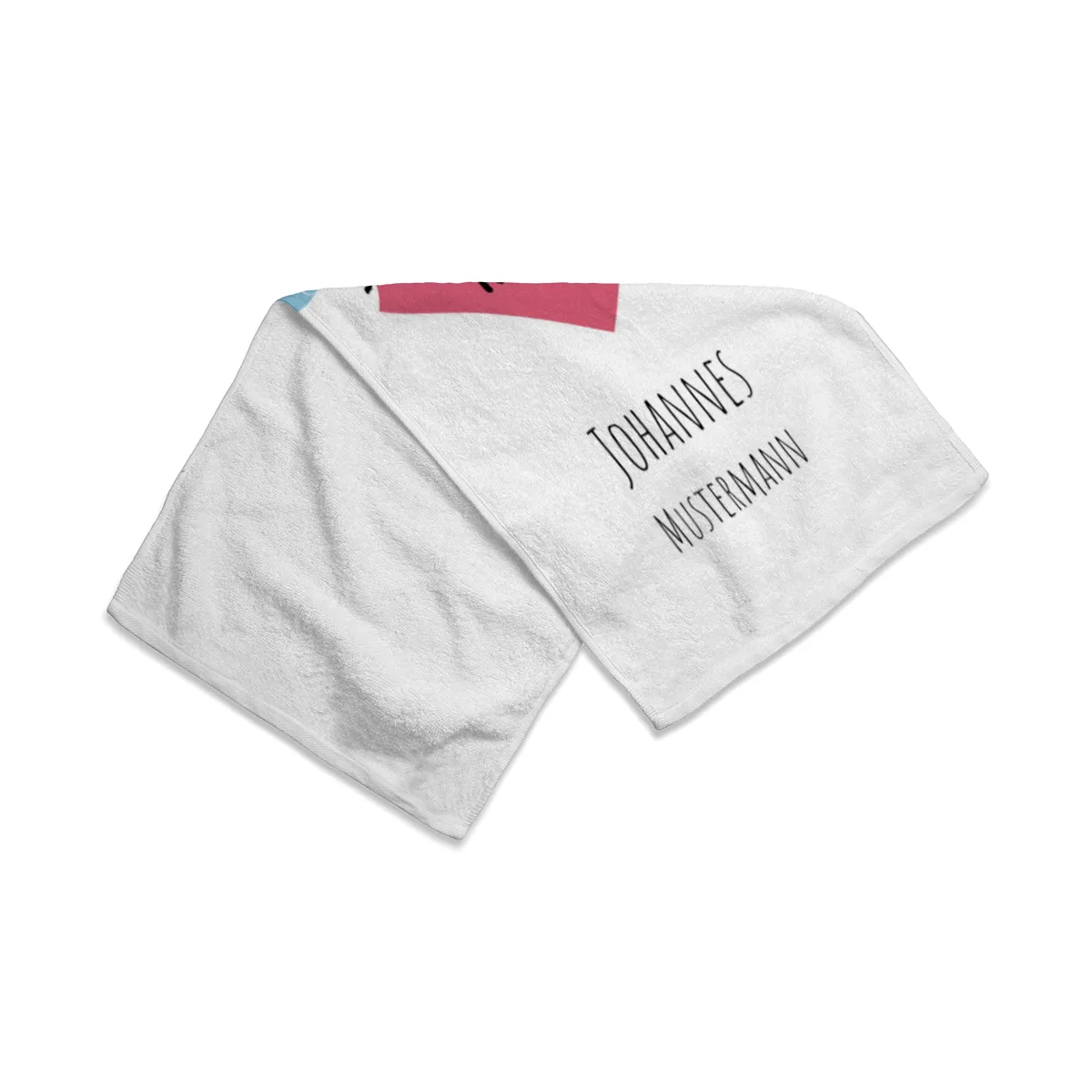 Duschtuch mit Namen personalisierbar - personalisiertes Namens-Duschtuch mit Wunschtext - XOXO Katze