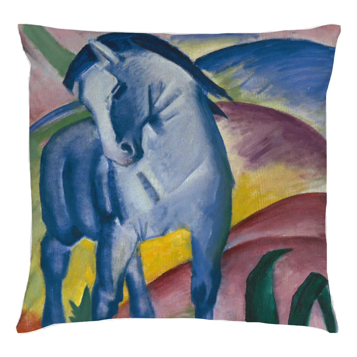 Motivbettwäsche Marc - Blaues Pferd Baumwolle