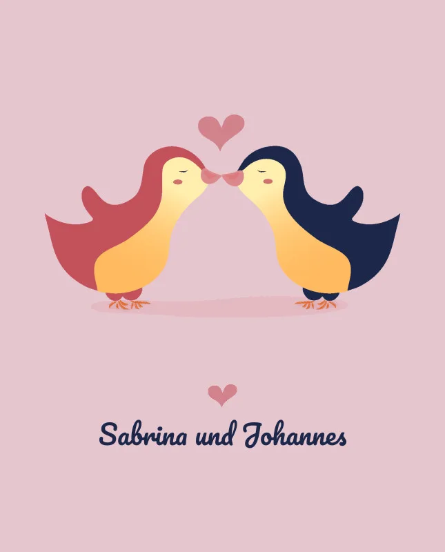 Kuscheldecke Pinguine - mit Namen personalisierbar - Geschenkidee für Verliebte Pinguine multi 140 x 200 cm