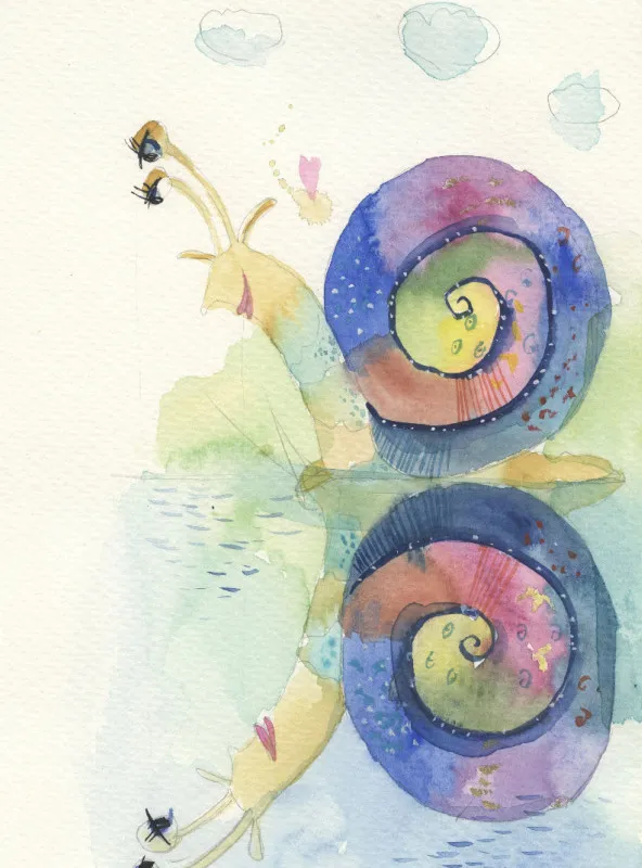 Kinderbettwäsche Tiukkel - Schnecke, verliebt Baumwolle
