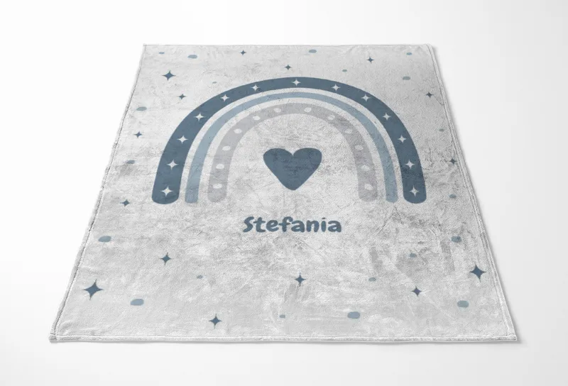 Personalisierte Babydecke rosa 75 x 100 cm