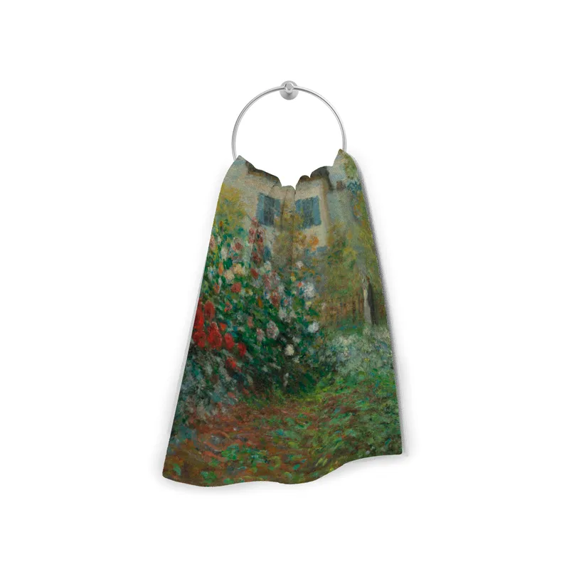 Handtuch Der Garten des Künstlers in Argenteuil - Claude Monet