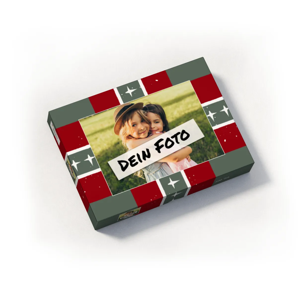 Fotopuzzle mit eigenem Bild - Fotopuzzle selbst gestalten 1000 Teile Hochformat - Schachtel Weihnachten Xmas 1 - 1000 Teile Puzzle mit Foto - Geschenk Weihnachten Xmas1 1000 Teile Hoch