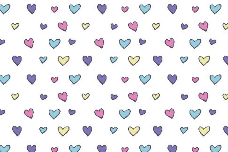 Kinderbettwäsche-Set Colorful Hearts Mikrofaser