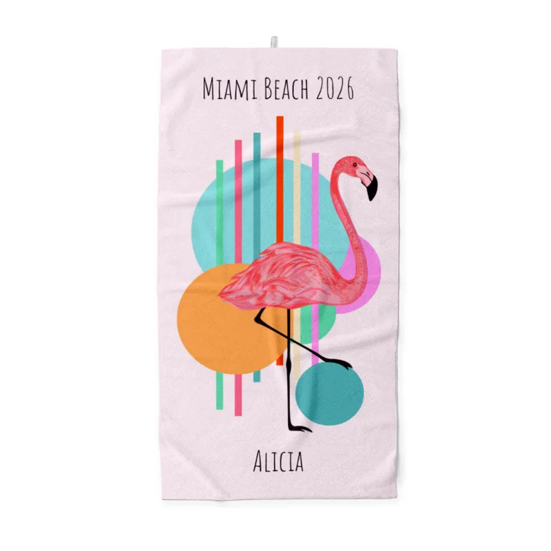 Handtuch Flamingo abstrakt