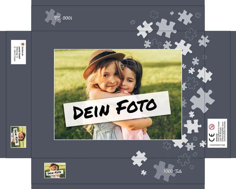 Fotopuzzle mit eigenem Bild - Fotopuzzle selbst gestalten 1000 Teile - Schachtel Puzzleteile - 1000 Teile Puzzle mit Foto - Geschenk Geburtstag Puzzleteile 1000 Teile Quer