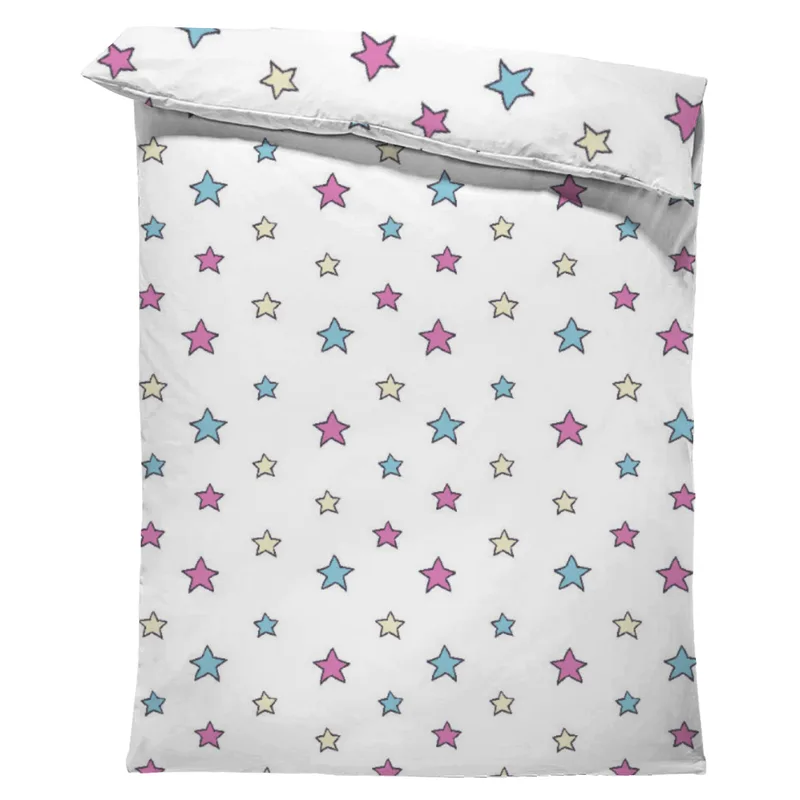 Kinderbettwäsche-Set Colorful Stars Mikrofaser