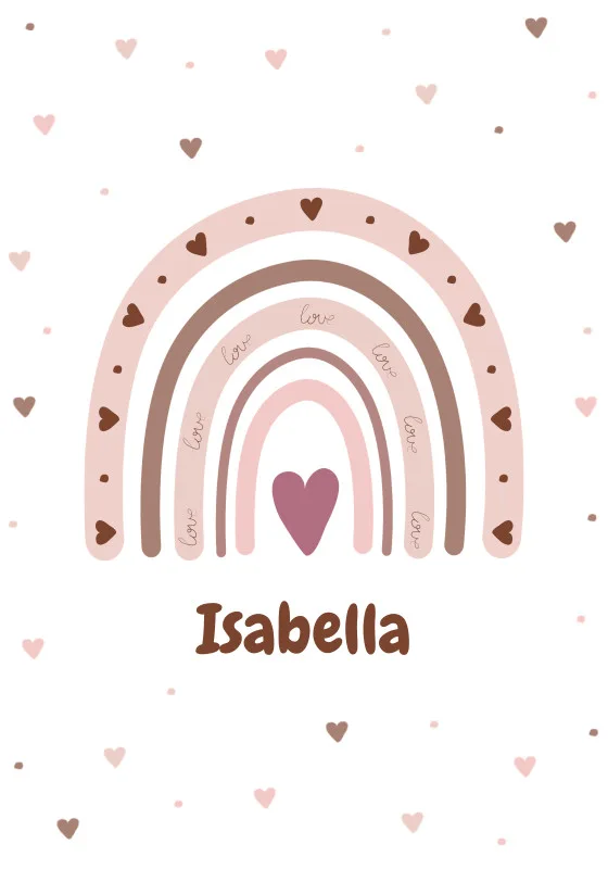 Personalisierte Babydecke rosa 75 x 100 cm