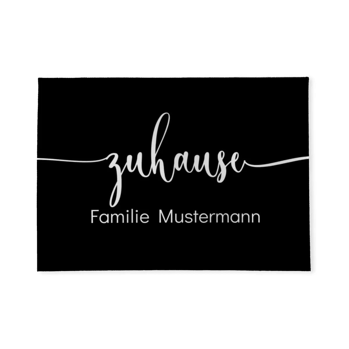 Fußmatte personalisiert - Geschenkidee für Familie, Paare, zum Einzug - Türvorleger mit Namen bedruckt - Motiv Zuhause pink 70 x 50 cm