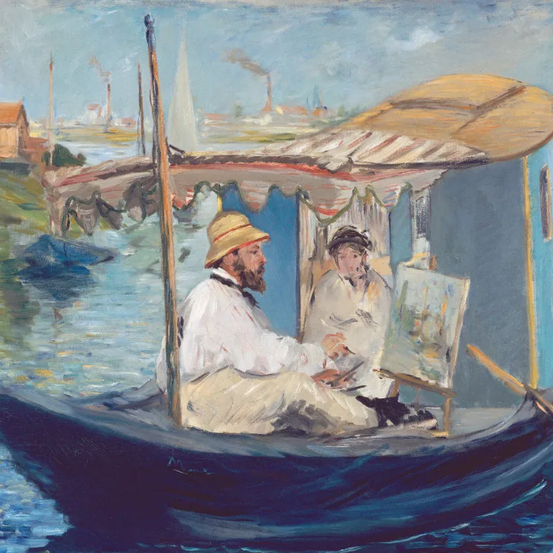 Samtkissenbezug Die Barke Manet