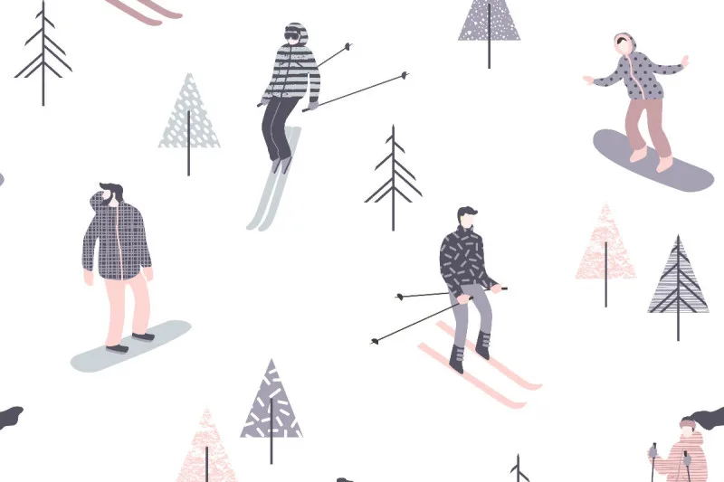 Bettwäsche-Set Ski Mikrofaser