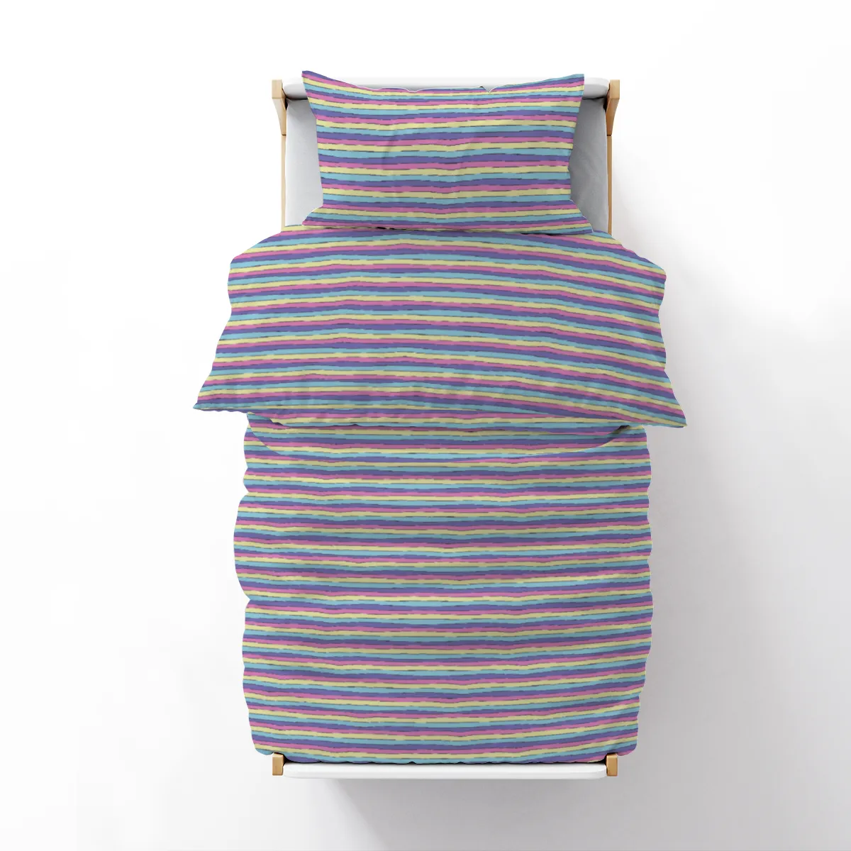 Kinderbettwäsche-Set Colorful Stripes Mikrofaser