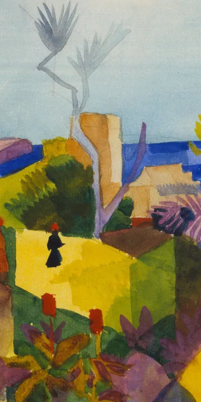 Handtuch Landschaft am Meer - August Macke
