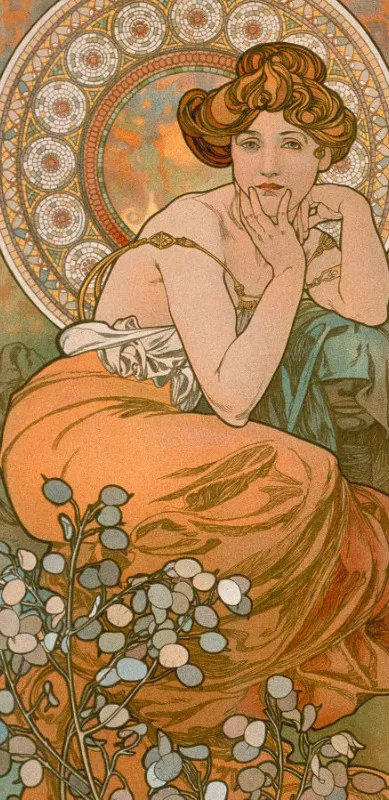 Handtuch Edelsteine: Topas - Alfons Mucha