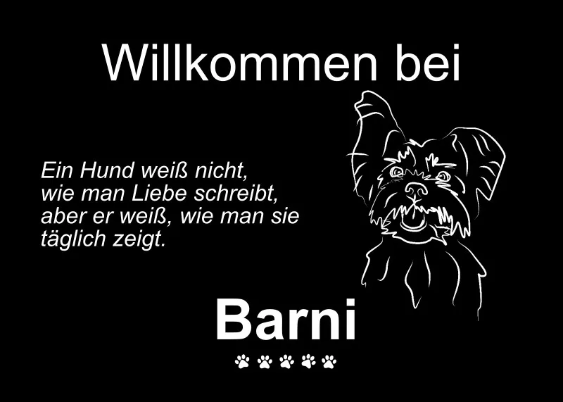 Personalisierte Fußmatte mit Französischer Bulldogge schwarz 70 x 50 cm