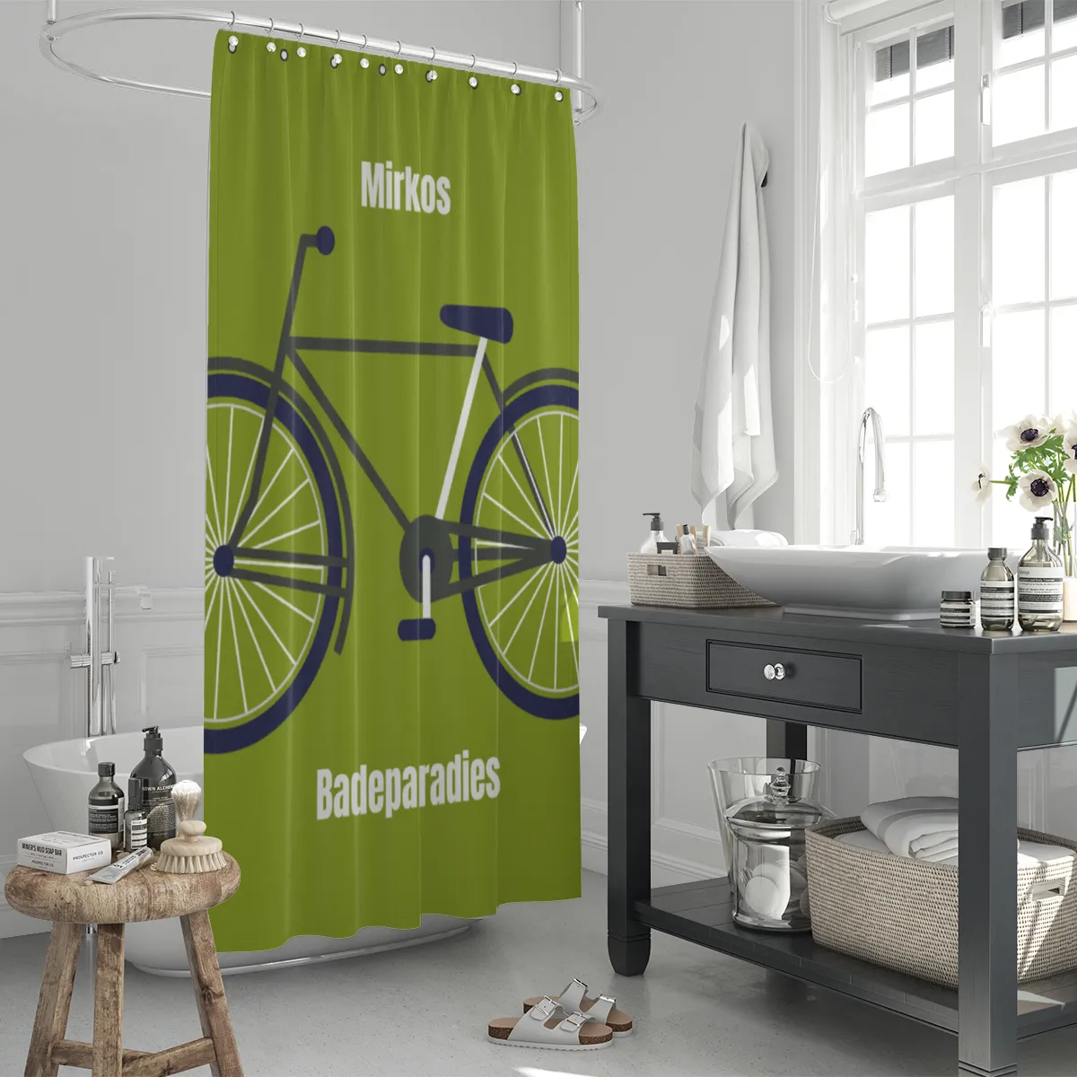 Duschvorhang Fahrrad