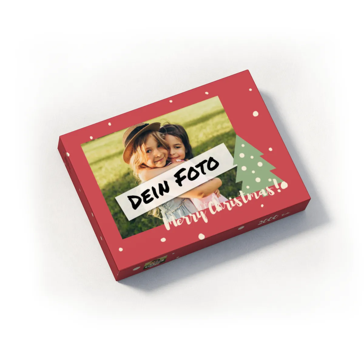 Fotopuzzle mit eigenem Bild - Fotopuzzle selbst gestalten 1000 Teile - Schachtel Merry Christmas - 1000 Teile Puzzle mit Foto - Geschenk Weihnachten MerryChristmas 1000 Teile Quer