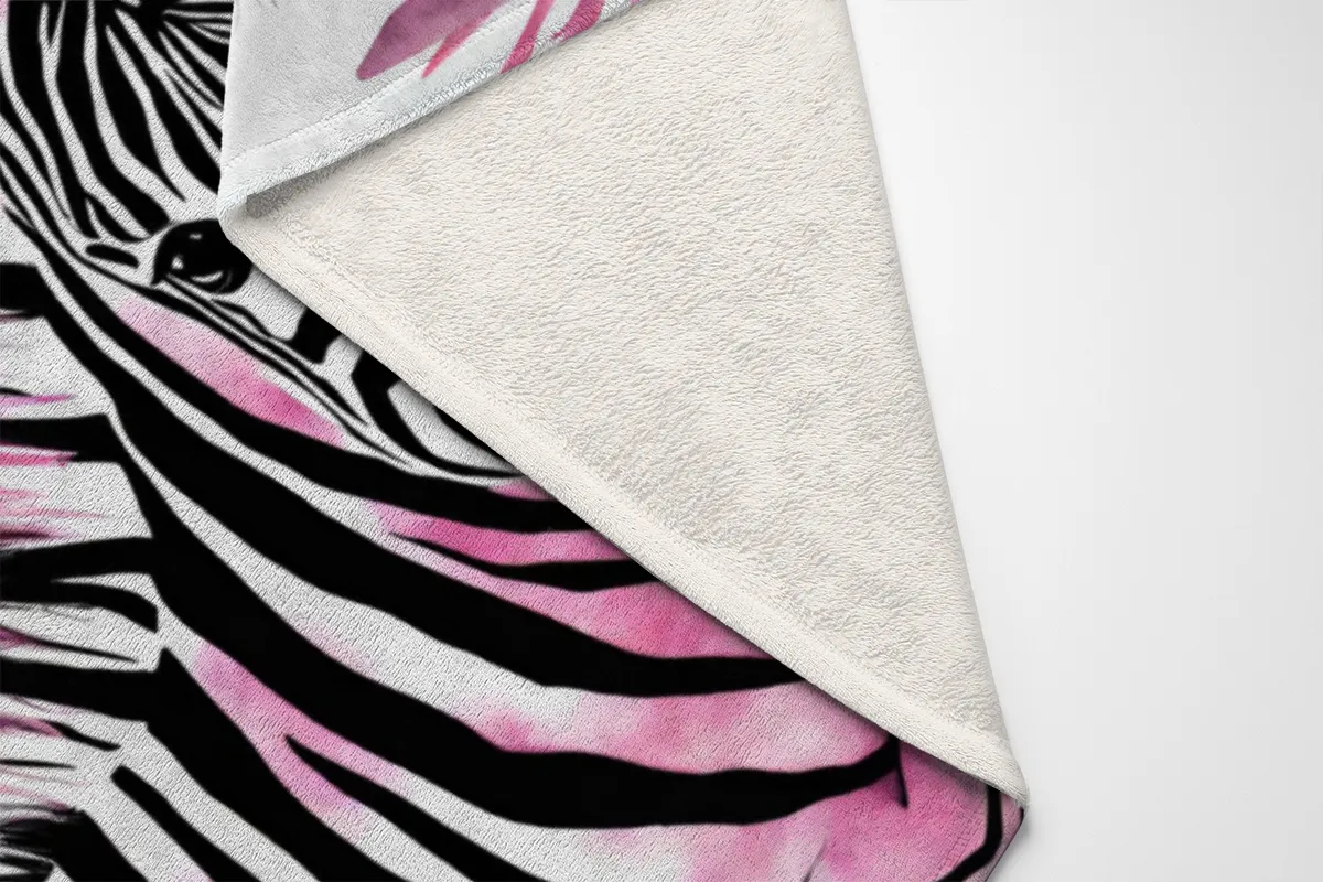 Wohndecke Zebra in Pink