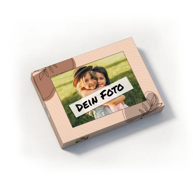 Fotopuzzle mit eigenem Bild - Fotopuzzle selbst gestalten 1000 Teile - Schachtel Herbstblätter - 1000 Teile Puzzle mit Foto - Geschenk Geburtstag Herbstblätter 1000 Teile Quer