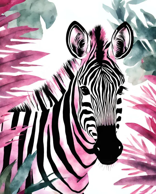 Wohndecke Zebra in Pink