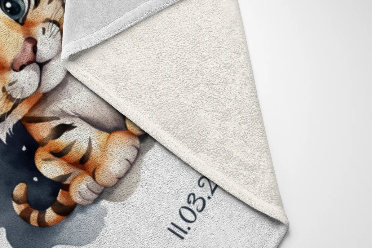 Babydecke Kleiner Tiger personalisierbar mit Namen und Text multi 75 x 100 cm