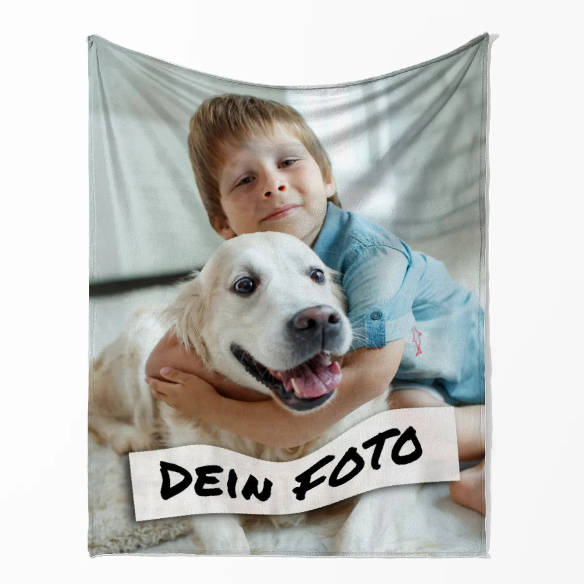Personalisierte Kuscheldecke mit Foto - personalisierte Fotodecke - Kuscheldecke mit Ihrem Bild - Fotodecke selbst gestalten - Decke Querformat 200 x 140 cm 1 Foto Design 200 x 140 cm
