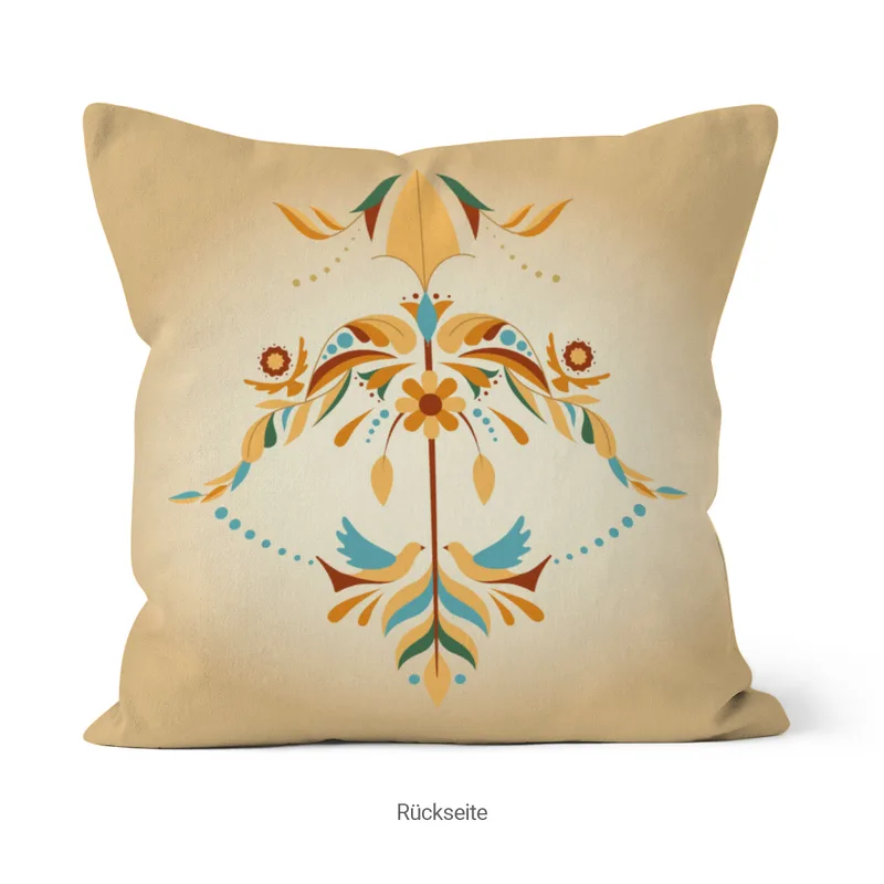 Samtkissen Zodiac Art – Schütze floral