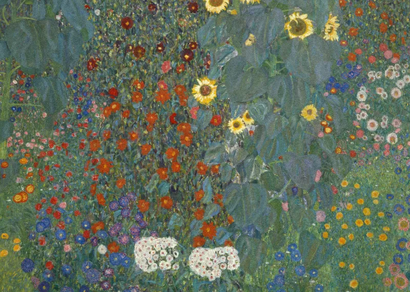 Fußmatte Bauerngarten mit Sonnenblumen Klimt