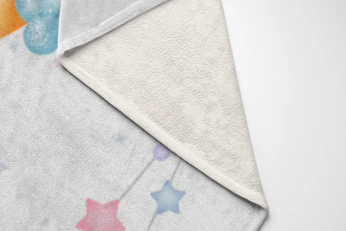 Babydecke mit Namen personalisierbar, Kuscheldecke, Namensdecke mit Einhorn, Geschenkidee Geburt Motiv Einhorn 75 x 100 cm