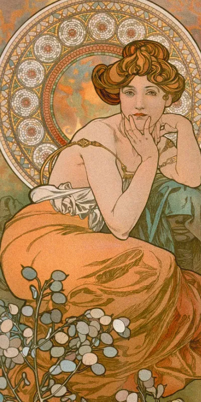 Handtuch Edelsteine: Topas - Alfons Mucha