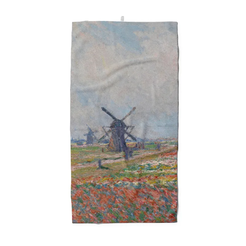 Badetuch Tulpenfelder in der Nähe von Den Haag - Claude Monet