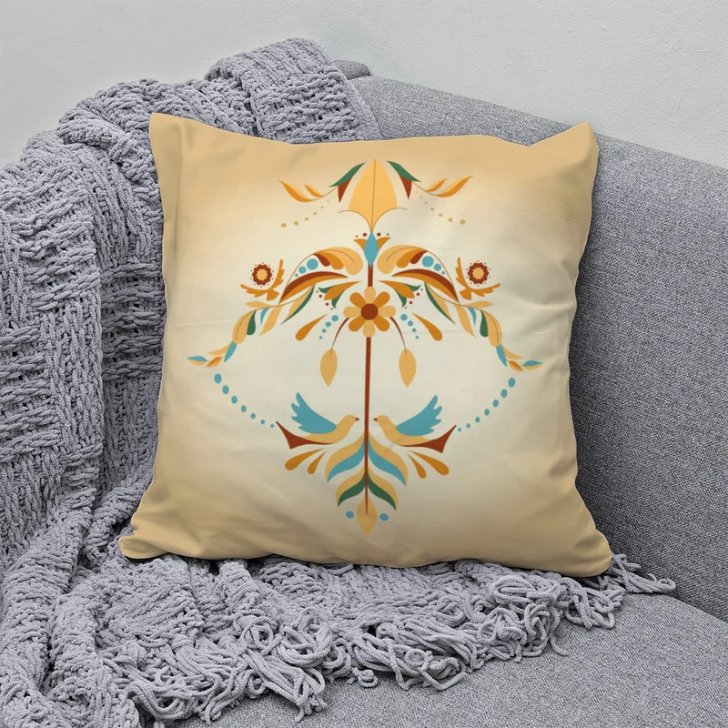 Samtkissen Zodiac Art – Schütze floral