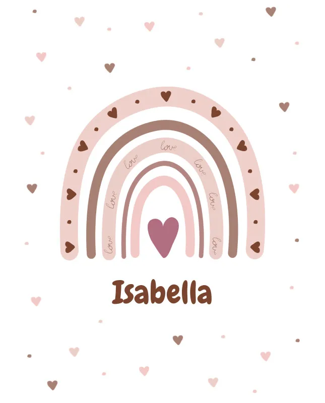 Personalisierte Babydecke rosa 75 x 100 cm