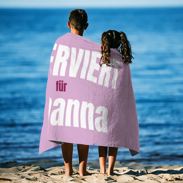 Handtuch "Reserviert für" mit Namen personalisierbar - personalisiertes Namenshandtuch - witziges Handtuch mit Namen und Spruch - Reserviert rosa