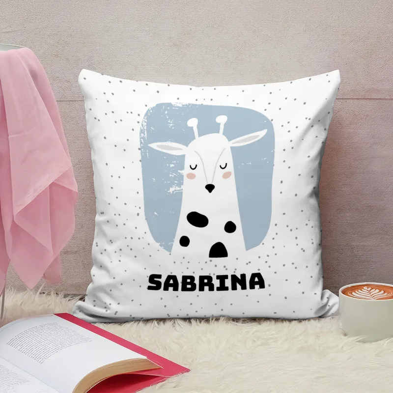 Samtkissenbezug Sweet Giraffe