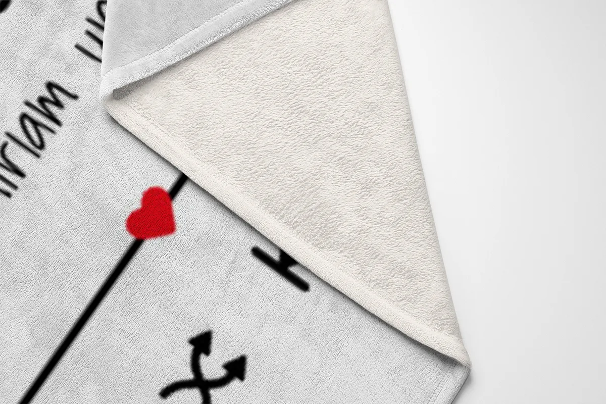 Kuscheldecke Our Lovesong - mit Bild und Text personalisierbar - Geschenkidee für Verliebte, Valentinstag Songplay Text Bild