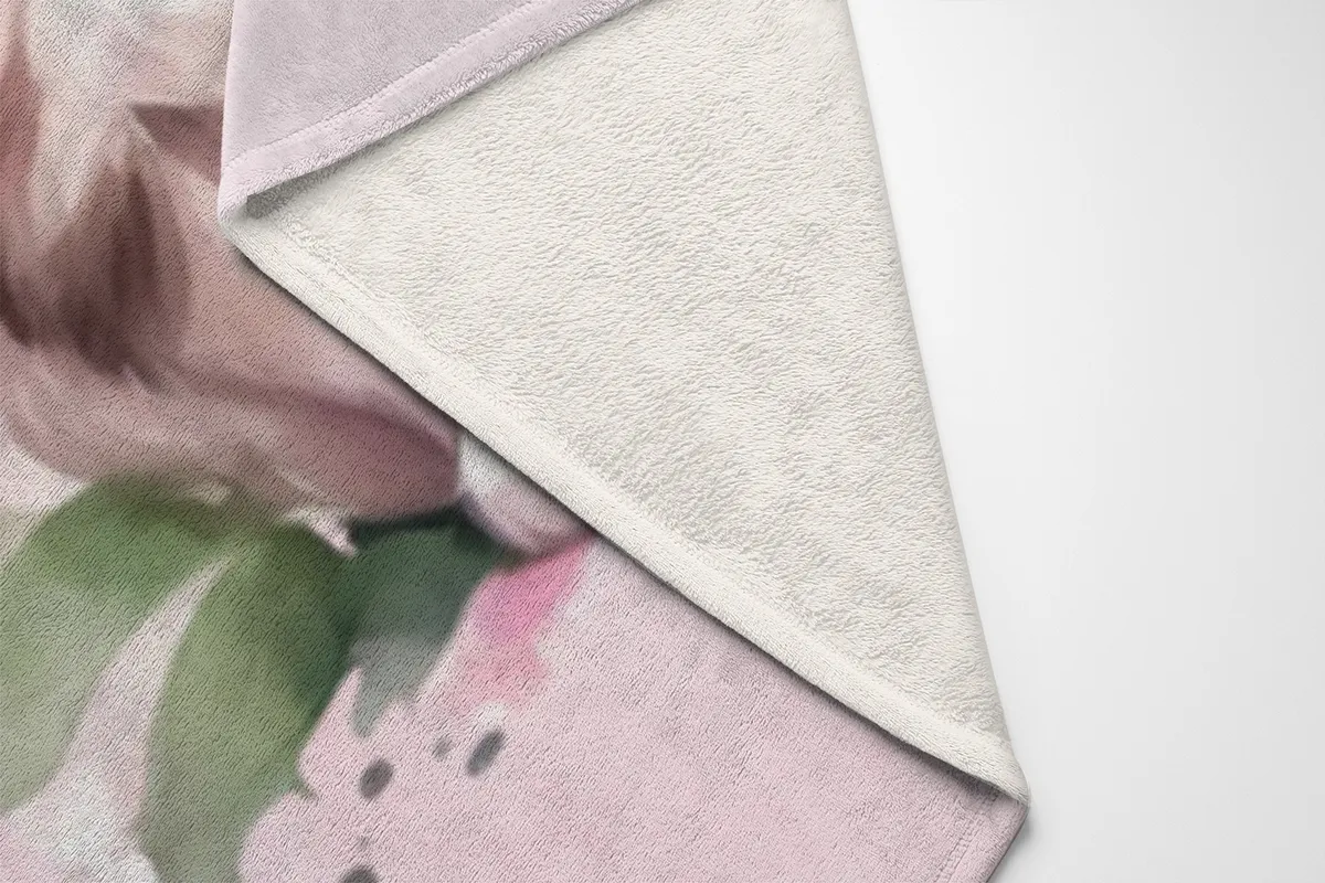 Wohndecke mit Namen personalisierbar, Kuscheldecke, Namensdecke mit süßem Kätzchen, Geschenkidee Geburtstag Motiv Katze rosa 140 x 200 cm