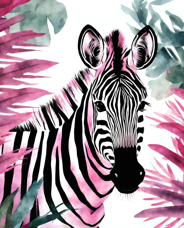 Wohndecke Zebra in Pink