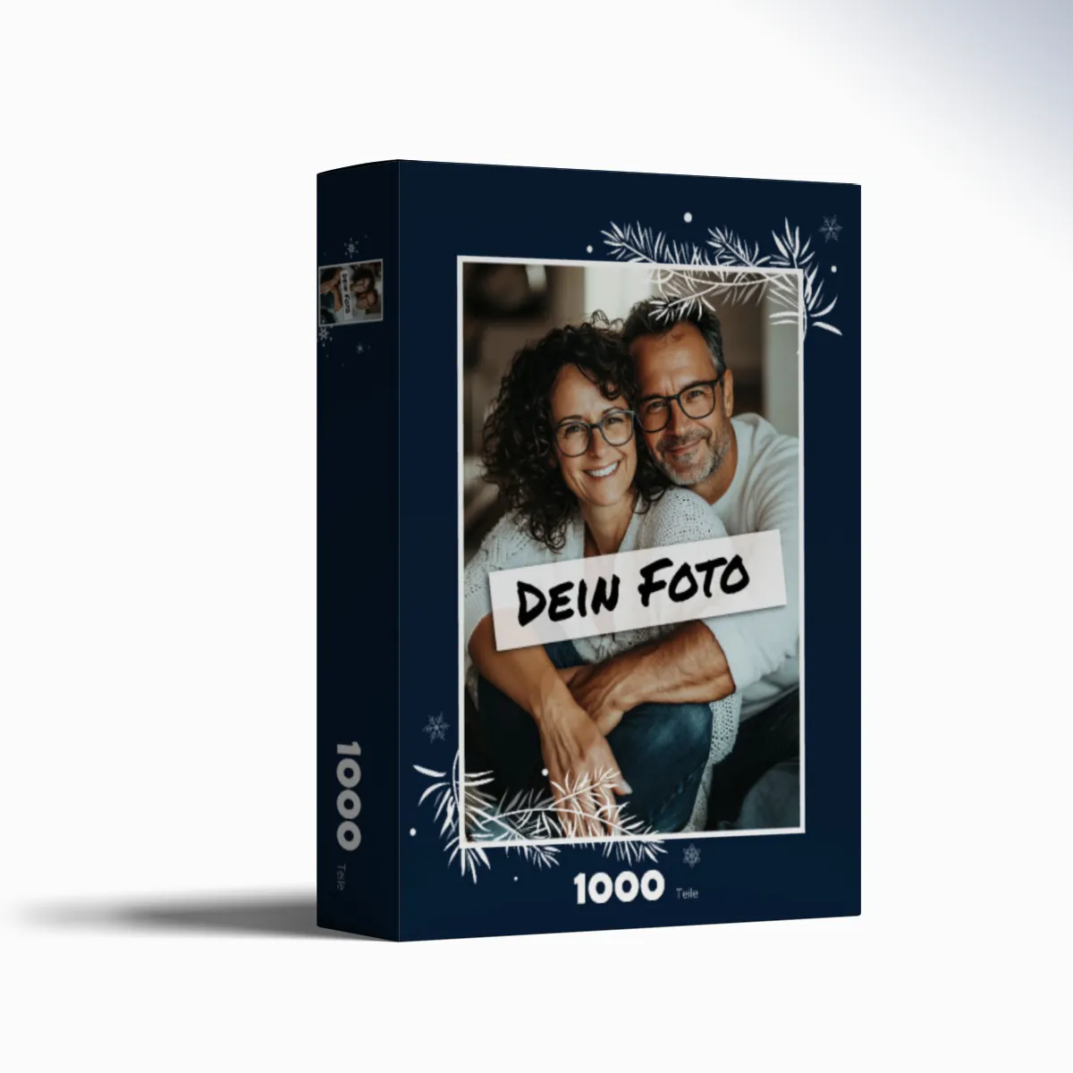 Fotopuzzle mit eigenem Bild - Fotopuzzle selbst gestalten 1000 Teile - Schachtel Weihnachtszweige - 1000 Teile Puzzle mit Foto - Geschenk Weihnachten Weihnachtszweige 1000 Teile Quer
