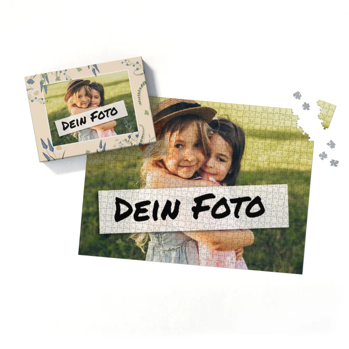 Fotopuzzle 500 Teile personalisiert Erwachsene - Schachtel Sommerwiese