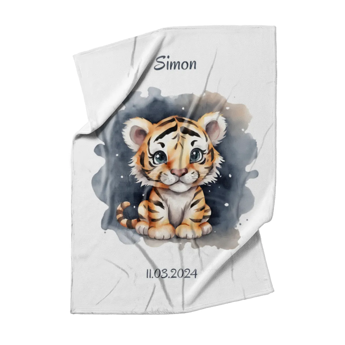 Babydecke Kleiner Tiger personalisierbar mit Namen und Text multi 75 x 100 cm