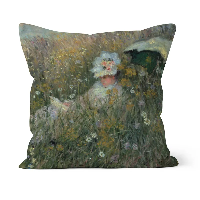 Samtkissenbezug In der Blumenwiese - Monet
