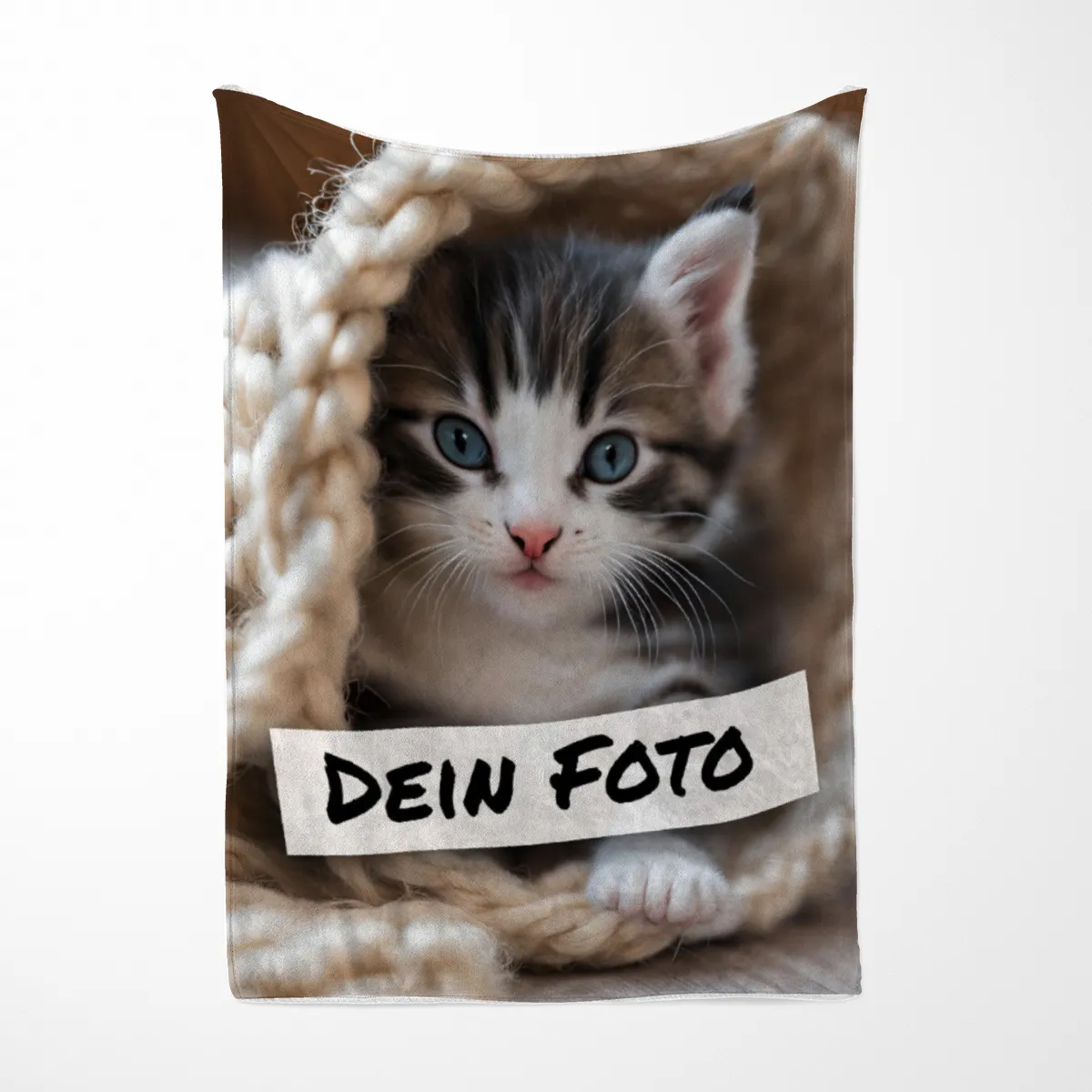 Personalisierte Kuscheldecke mit Foto - personalisierte Fotodecke - Kuscheldecke mit Ihrem Bild - Fotodecke selbst gestalten - Decke Querformat 200 x 140 cm 1 Foto Design 200 x 140 cm